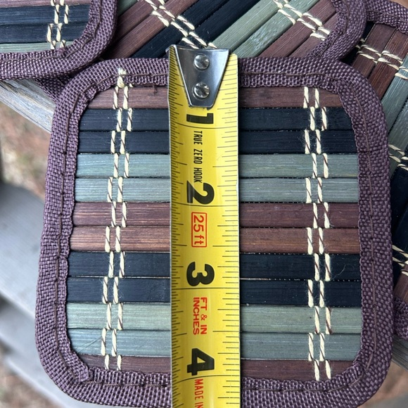 5 woven straw coasters NWOT - Picture 5 of 5